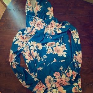 Floral Hoodie. NWOT.